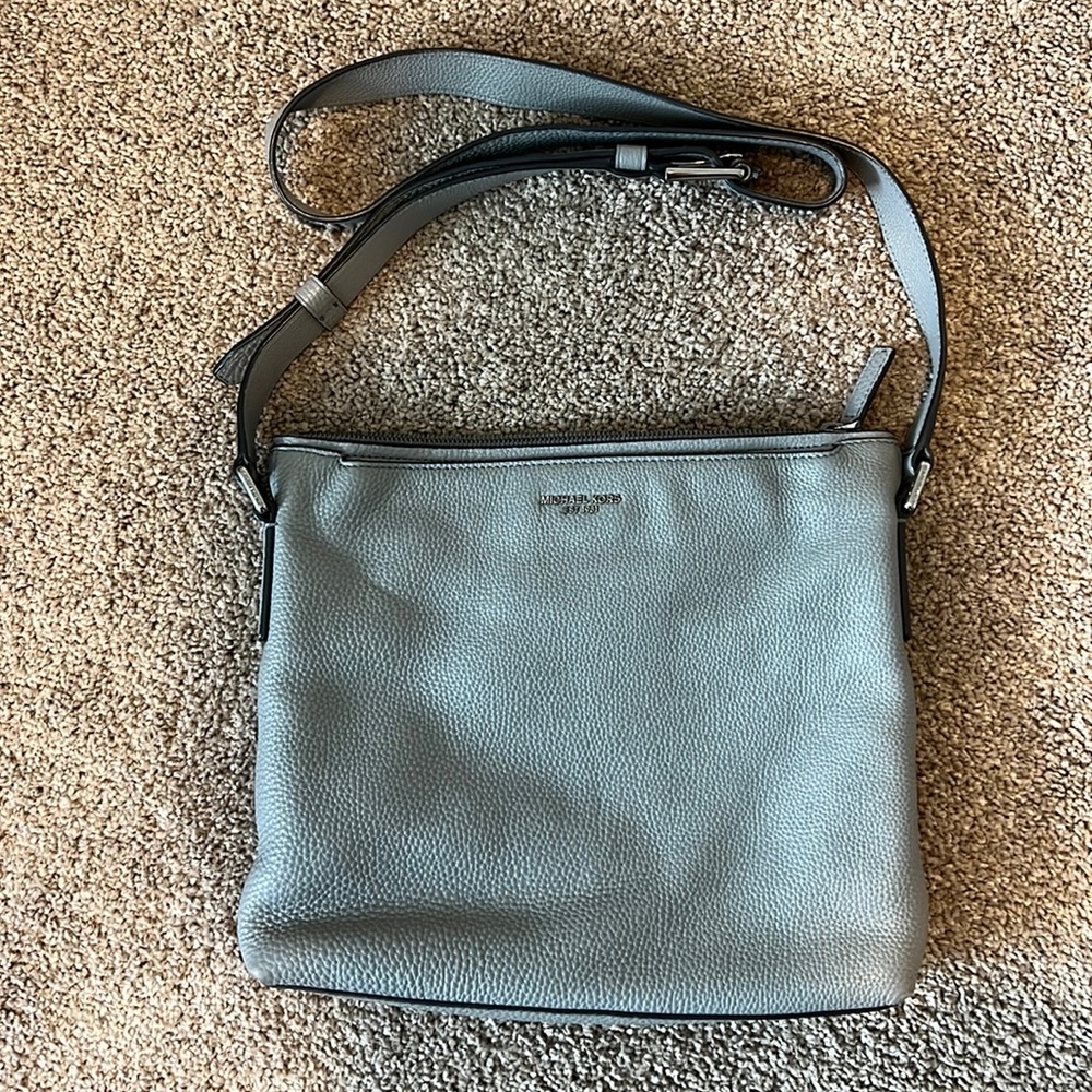 Michael Kors leather shoulder bag grey